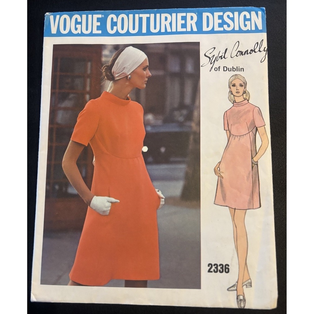 Vtg Vogue Couturier Design Sewing Pattern Dress Sz 10 Uncut 2336 Sybil Connolly